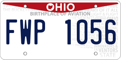 OH license plate FWP1056