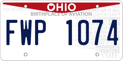 OH license plate FWP1074