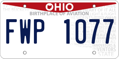 OH license plate FWP1077