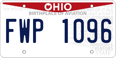 OH license plate FWP1096