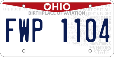 OH license plate FWP1104