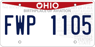 OH license plate FWP1105