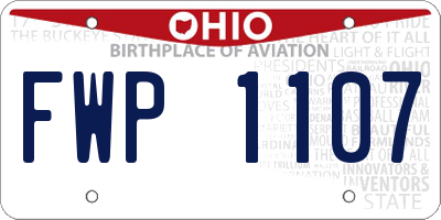 OH license plate FWP1107