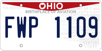 OH license plate FWP1109