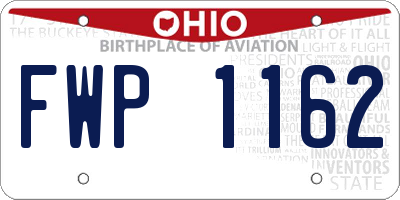 OH license plate FWP1162