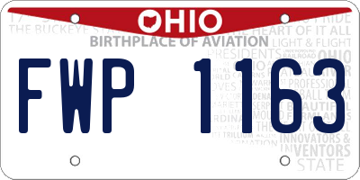 OH license plate FWP1163