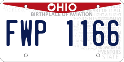 OH license plate FWP1166