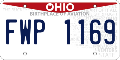 OH license plate FWP1169