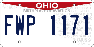 OH license plate FWP1171