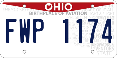 OH license plate FWP1174