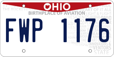 OH license plate FWP1176