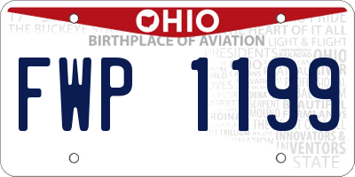 OH license plate FWP1199