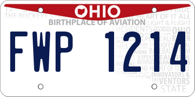 OH license plate FWP1214