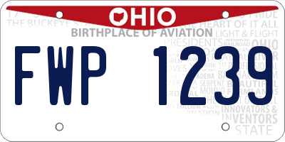 OH license plate FWP1239