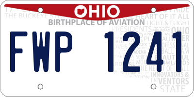 OH license plate FWP1241