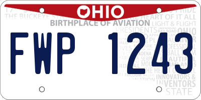 OH license plate FWP1243