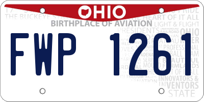 OH license plate FWP1261
