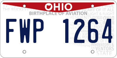 OH license plate FWP1264