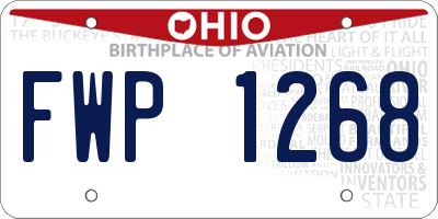 OH license plate FWP1268