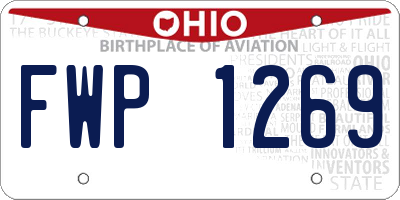 OH license plate FWP1269