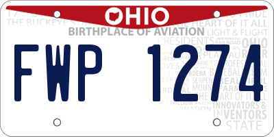 OH license plate FWP1274