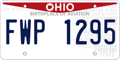 OH license plate FWP1295