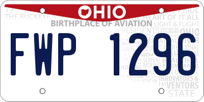 OH license plate FWP1296