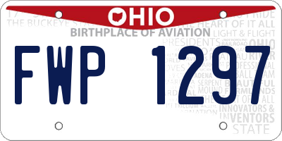 OH license plate FWP1297