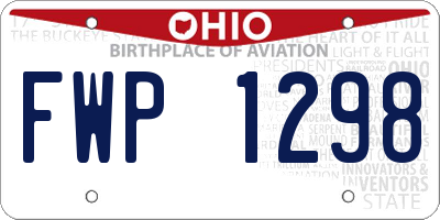 OH license plate FWP1298