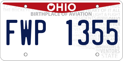 OH license plate FWP1355