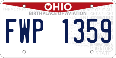 OH license plate FWP1359