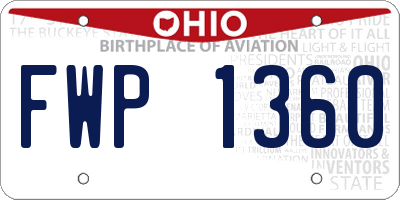 OH license plate FWP1360