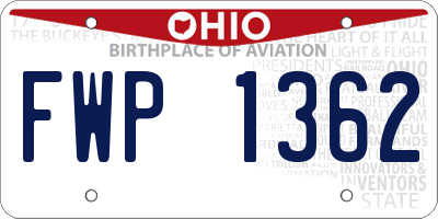 OH license plate FWP1362