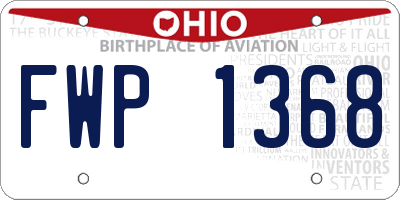 OH license plate FWP1368