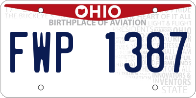 OH license plate FWP1387
