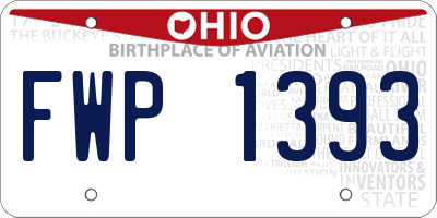 OH license plate FWP1393