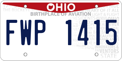 OH license plate FWP1415