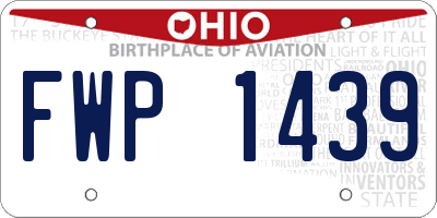 OH license plate FWP1439