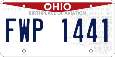 OH license plate FWP1441