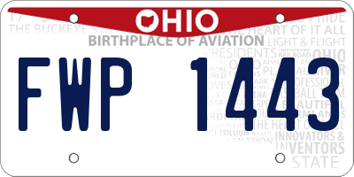 OH license plate FWP1443
