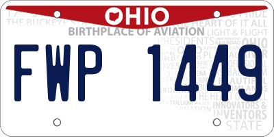 OH license plate FWP1449
