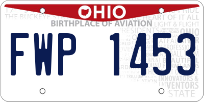 OH license plate FWP1453