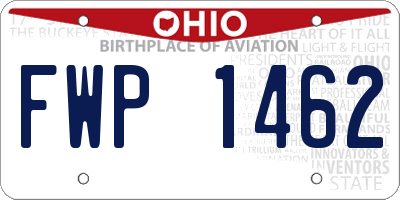 OH license plate FWP1462