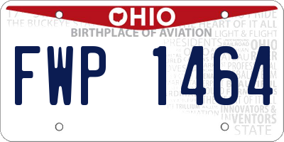 OH license plate FWP1464