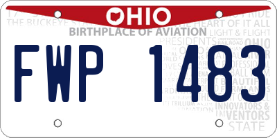 OH license plate FWP1483