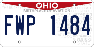 OH license plate FWP1484