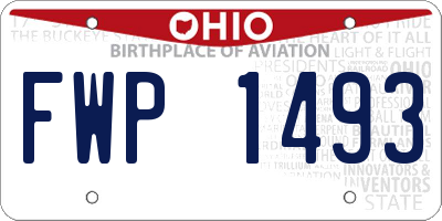 OH license plate FWP1493
