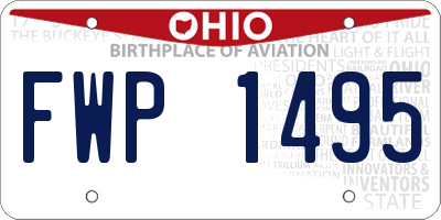 OH license plate FWP1495