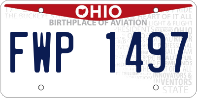 OH license plate FWP1497