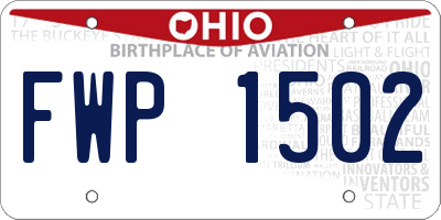 OH license plate FWP1502